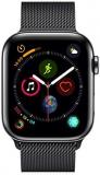Apple Watch Series 4 (GPS + Cellular, 44mm) - Space Black Stainless Steel Case with Space Black Milanese Loop with AppleCare+ Bundle