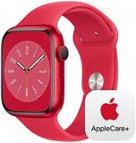 Apple Watch Series 8 [GPS + Cellular 45mm] Smart Watch w/(Product) RED Aluminum Case w/ (Product) RED Sport Band - S/M with AppleCare+ (2 Years)
