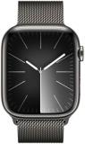 Apple Watch Series 9 [GPS + Cellular, 45mm] - Graphite Stainless Steel Case with Milanese Loop, One Size Band (Renewed)