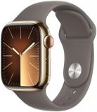 Apple Watch Series 9 [GPS + Cellular, 41mm] - Gold Stainless Steel Case with Cla...