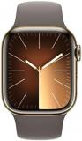 Apple Watch Series 9 [GPS + Cellular, 41mm] - Gold Stainless Steel Case with Clay Sport Band, M/L (Renewed)