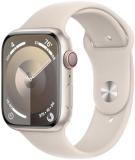 Apple Watch Series 9 [GPS + Cellular, 45mm] - Starlight Case with Starlight Spor...