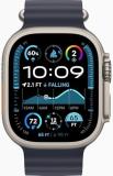 Apple Watch Ultra 2 [GPS + Cellular, 49mm] - Titanium Case with Blue Ocean Band, One Size (Renewed Premium)