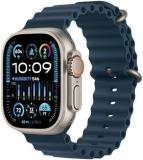 Apple Watch Ultra 2 [GPS + Cellular, 49mm] - Titanium Case with Blue Ocean Band, One Size (Renewed Premium)