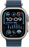 Apple Watch Ultra 2 [GPS + Cellular 49mm] Smartwatch with Rugged Titanium Case & Blue Ocean Band One Size. Fitness Tracker, Precision GPS, Action Button, Bright Retina Display w/ AppleCare+ (2 Years)
