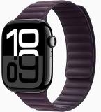 Apple Watch Series 10 [GPS + Cellular, 46mm] - Jet Black Aluminum Case with Blackberry Magnetic Link, M/L (Renewed)