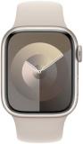 Apple Watch Series 9 [GPS + Cellular, 41mm] - Starlight Aluminum Case with Starlight Sport Band, M/L (Renewed Premium)