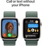 Apple Watch SE (2nd Gen) [GPS 44mm] Smartwatch with Aluminum Case with Green Lake Sport Loop (Renewed)