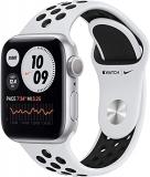Apple Watch Nike Series 6 (GPS, 40mm) Silver Aluminum Case with Pure Platinum/Bl...