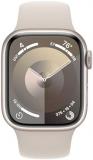 Apple Watch Series 9 (GPS + Cellular 41mm) Starlight Aluminum Case with Starlight Sport Band, S/M (Renewed)
