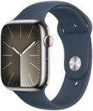 Apple Watch Series 9 [GPS + Cellular, 45mm] - Silver Stainless Steel Case with S...