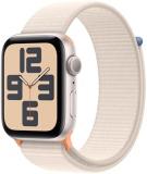 Apple Watch SE (2nd Gen) [GPS, 44mm] - Starlight Aluminum Case with Starlight Sport Loop, One Size (Renewed Premium)