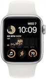 Apple Watch SE (2nd Gen) [GPS, 40mm] - Silver Aluminum Case with White Sport Band, M/L (Renewed Premium)