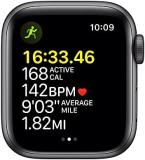 Apple Watch SE (Gen 1) [GPS 40mm] Smart Watch w/Space Grey Aluminium Case with Midnight Sport Band. Fitness & Activity Tracker, Heart Rate Monitor, Retina Display, Water Resistant