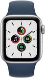 Apple Watch SE (GPS + Cellular, 40mm) - Silver Aluminum Case with Abyss Blue Sport Band (Renewed)