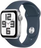 Apple Watch SE (2nd Gen) [GPS, 40mm] - Silver Aluminum Case with Storm Blue Spor...
