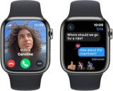 Apple Watch Series 9 [GPS + Cellular, 41mm] - Graphite Stainless Steel Case with Midnight Sport Band, M/L (Renewed)