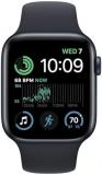 Apple Watch SE (2nd Gen) [GPS, 44mm] - Midnight Aluminum Case with Midnight Sport Band, S/M (Renewed Premium)