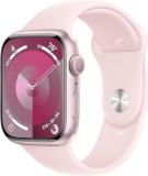 Apple Watch Series 9 [GPS 45mm] Pink Aluminum Case with Pink Sport Band S/M (Ren...