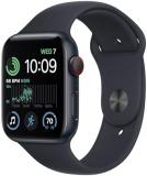 Apple Watch SE (2nd Gen) [GPS + Cellular, 44mm] - Midnight Aluminum Case with Midnight Sport Band, S/M (Renewed Premium)