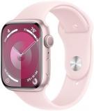 Apple Watch Series 9 [GPS, 45mm] Pink Aluminum Case with Pink Sport Band, M/L (R...