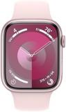 Apple Watch Series 9 [GPS, 45mm] Pink Aluminum Case with Pink Sport Band, M/L (Renewed)