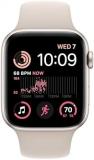 Apple Watch SE (2nd Gen) [GPS + Cellular, 44mm] - Starlight Aluminum Case with S...