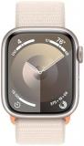 Apple Watch Series 9 [GPS + Cellular, 41mm] - Starlight Aluminum Case with Starlight Sport Loop, One Size (Renewed)
