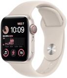 Apple Watch SE (2nd Gen) [GPS + Cellular, 40mm] - Starlight Aluminum Case with Starlight Sport Band, M/L (Renewed Premium)