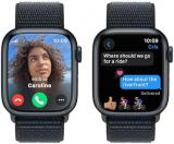 Apple Watch Series 9 [GPS + Cellular, 41mm] - Midnight Aluminum Case with Midnight Sport Loop, One Size (Renewed)