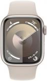 Apple Watch Series 9 (GPS, 41mm) Starlight Aluminum Case with Starlight Sport Band, S/M (Renewed)