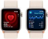 Apple Watch SE (2nd Gen) (GPS, 40mm) Starlight Aluminum Case with Starlight Sport Loop - One Size (Renewed)