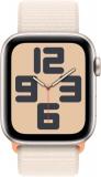 Apple Watch SE (2nd Gen) (GPS + Cellular, 40mm) - Starlight Aluminum Case with Starlight Sport Loop, One Size (Renewed)