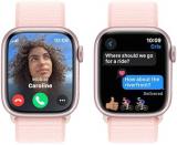 Apple Watch Series 9 [GPS + Cellular, 41mm] - Aluminum Case with Pink Sport Loop, One Size (Renewed)