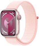 Apple Watch Series 9 [GPS + Cellular, 41mm] - Aluminum Case with Pink Sport Loop, One Size (Renewed)