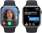 Apple Watch Series 9 [GPS + Cellular, 45mm] - Graphite Stainless Steel Case with Midnight Sport Band, M/L (Renewed)
