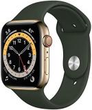 Apple Watch Series 6 (GPS + Cellular, 44mm) - Gold Stainless Steel Case with Cyp...
