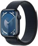 Apple Watch Series 9 [GPS 45mm] Midnight Aluminum Case with Midnight Sport Loop Carbon Neutral (Renewed)