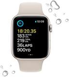 Apple Watch SE (2nd Gen) [GPS 44mm] Smart Watch w/Starlight Aluminum Case & Starlight Sport Band - M/L. Fitness & Sleep Tracker, Crash Detection, Heart Rate Monitor, Retina Display, Water Resistant