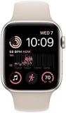 Apple Watch SE (2nd Gen) [GPS 44mm] Smart Watch w/Starlight Aluminum Case & Starlight Sport Band - M/L. Fitness & Sleep Tracker, Crash Detection, Heart Rate Monitor, Retina Display, Water Resistant
