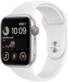Apple Watch SE (2nd Gen) (GPS + Cellular, 44mm) - Silver Aluminum Case with Whit...