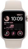 Apple Watch SE (2nd Gen) (GPS + Cellular, 40mm) - Starlight Aluminum Case with Starlight Sport Band, S/M (Renewed Premium)