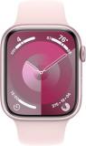 Apple Watch Series 9 (GPS + LTE) 45MM Pink Aluminum Case Light Pink Sport Band (Renewed Premium)