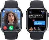 Apple Watch Series 9 [GPS + Cellular, 41mm] - Midnight Aluminum Case with Midnight Sport Band, M/L (Renewed)