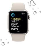 Apple Watch SE (2nd Gen) [GPS 40mm] Smart Watch w/Starlight Aluminum Case & Starlight Sport Band - M/L. Fitness & Sleep Tracker, Crash Detection, Heart Rate Monitor, Retina Display, Water Resistant