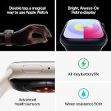 Apple Watch Series 9 (GPS + Cellular 45mm) Midnight Aluminum Case with Midnight Sport Band M/L (Renewed Premium)