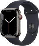 Apple Watch Series 7 [GPS + Cellular 41mm] Graphite Stainless Steel Case with Mi...