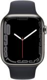 Apple Watch Series 7 [GPS + Cellular 41mm] Graphite Stainless Steel Case with Midnight Sport Band (Renewed)