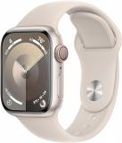 Apple Watch Series 9 [GPS 41mm] Starlight Aluminum Case with Starlight Sport Band M/L (Renewed Premium)
