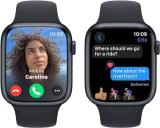 Apple Watch Series 9 [GPS, 45mm] - Midnight Aluminum Case with Midnight Sport Band, M/L (Renewed Premium)